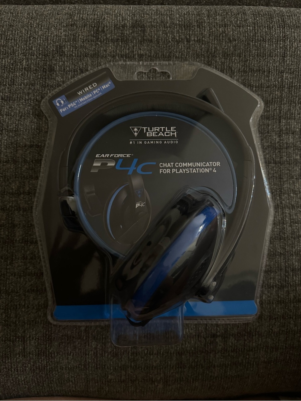 Turtle Beach Ear Force P4C Wired Chat Headset for PlayStation 4 - Black & Blue
